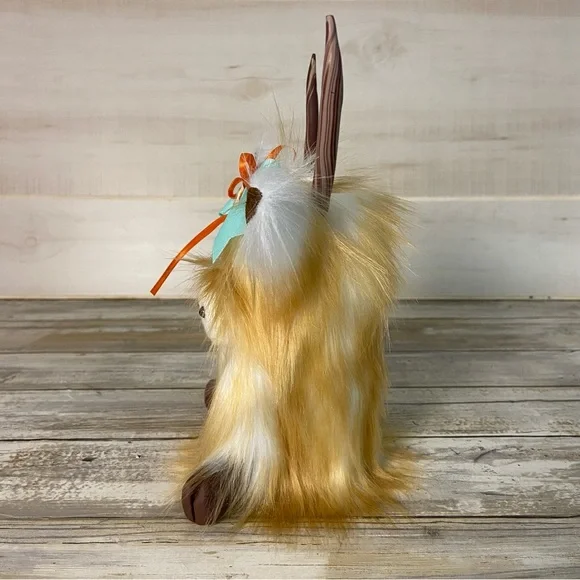 Highland Cow Gnome Faux Fur Handmade Bow Flower Coo Tiered Tray Decor Farmhouse - Picture 6 of 10